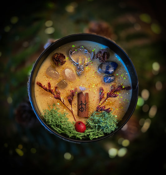 ELDER'S WISDOM | Crystal Infused & Decorated Scented Candle