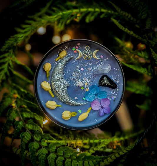 SELENE Crystal Infused and Decorated Candle