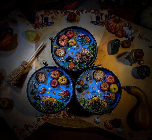 CRISP FALL NIGHT | Crystal Infused & Decorated Scented Candle