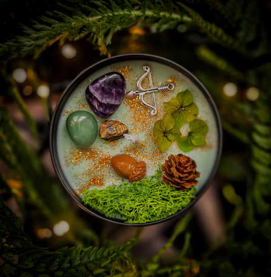 ARTEMIS Crystal Infused and Decorated Candle