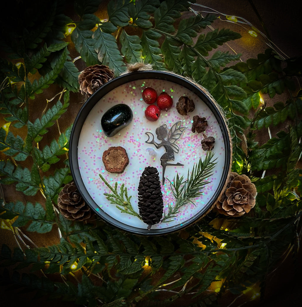 SNOW FAIRY | Crystal Infused & Decorated Scented Candle