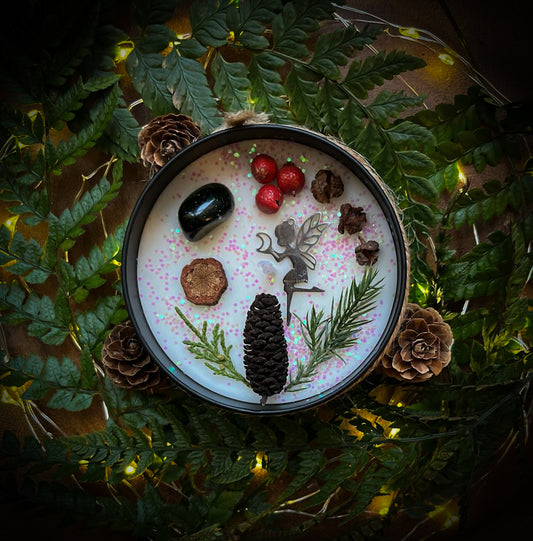 SNOW FAIRY | Crystal Infused & Decorated Scented Candle