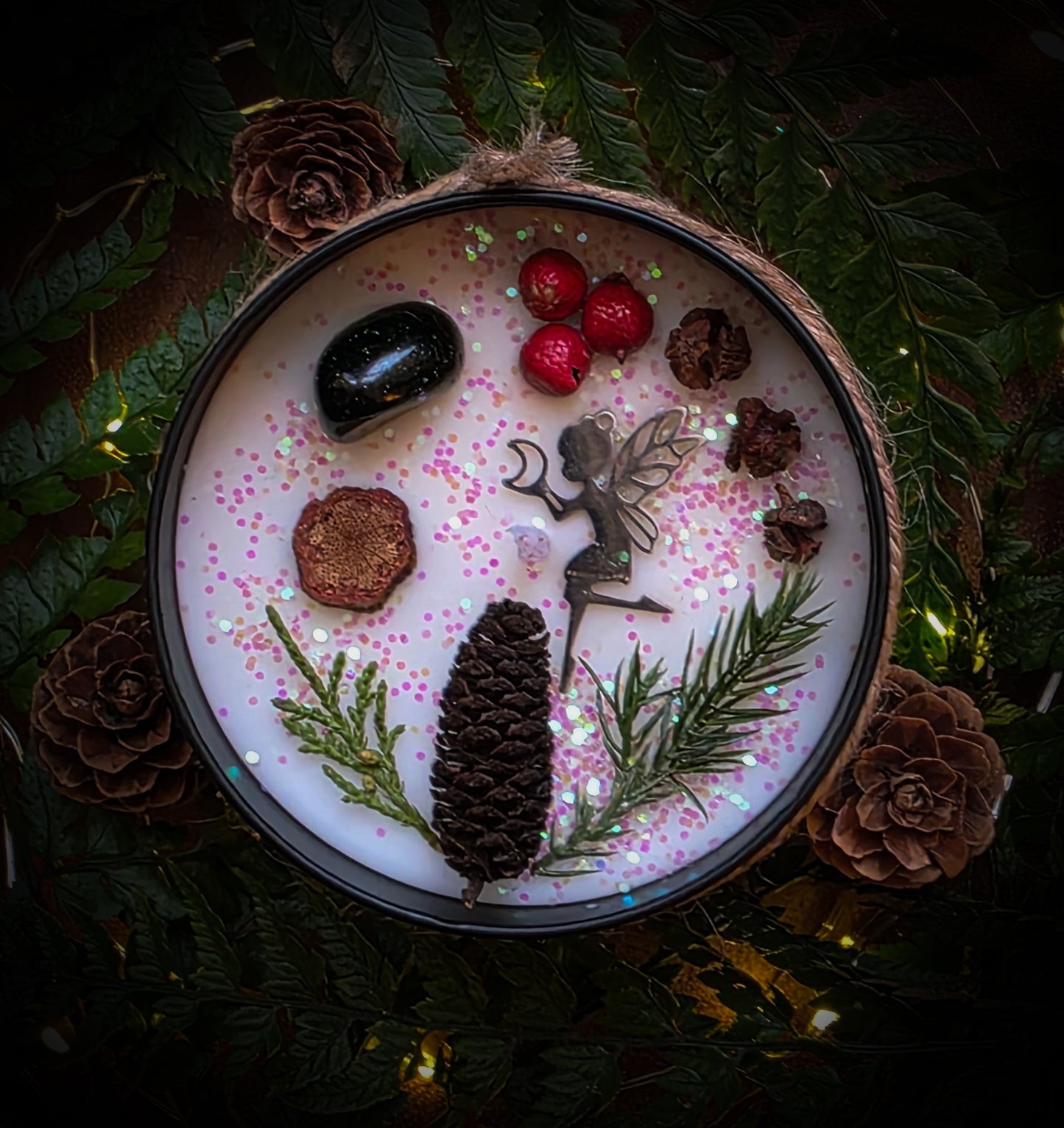 SNOW FAIRY | Crystal Infused & Decorated Scented Candle