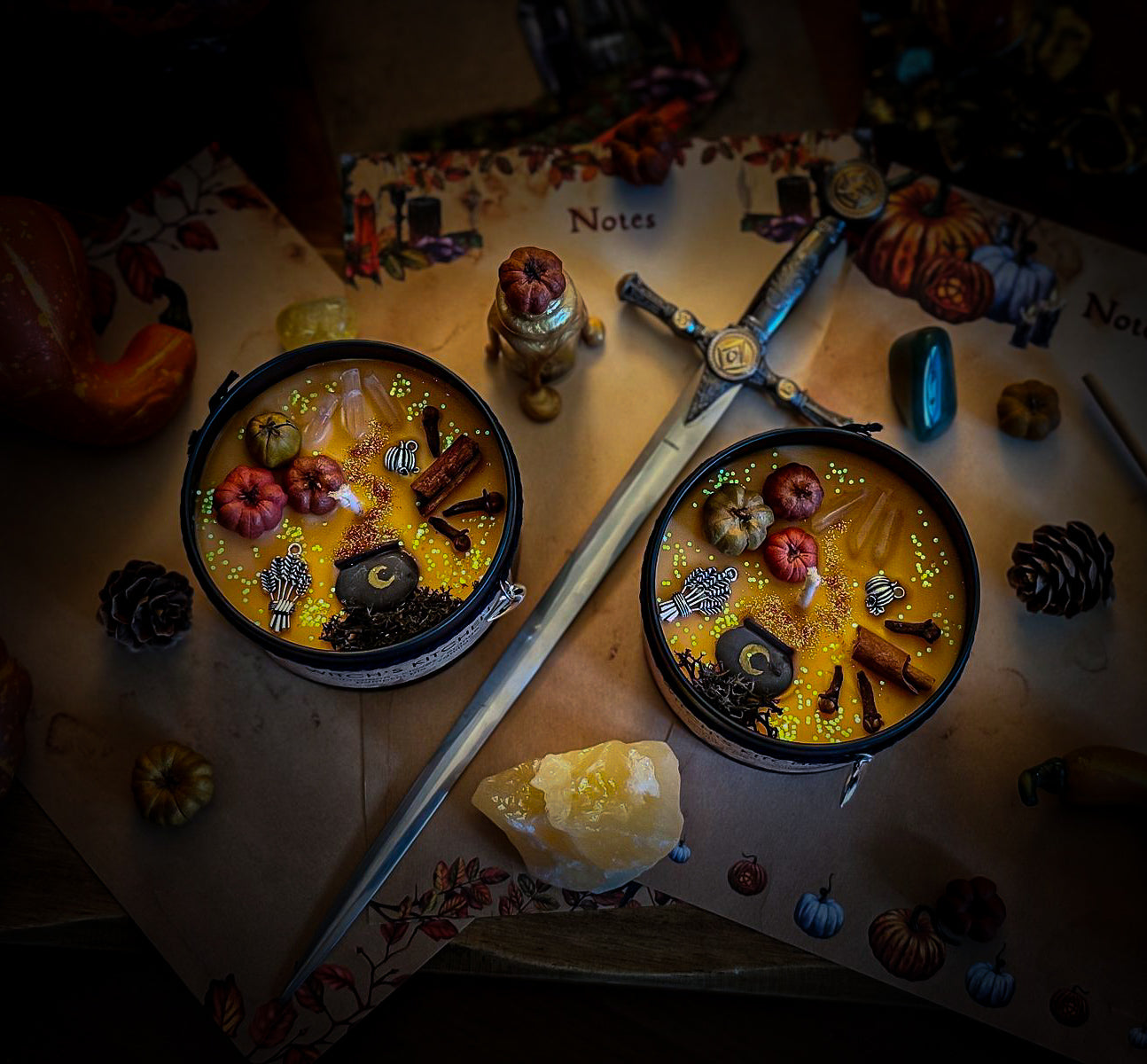 WITCH'S KITCHEN | Crystal Infused & Decorated Scented Candle