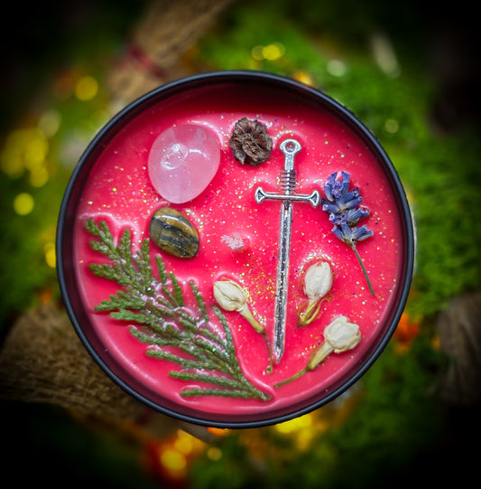 FREYA Crystal Infused and Decorated Candle
