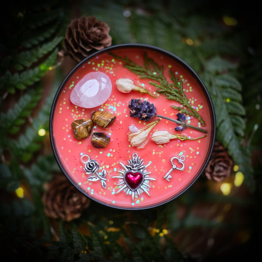 FREYA Crystal Infused and Decorated Candle
