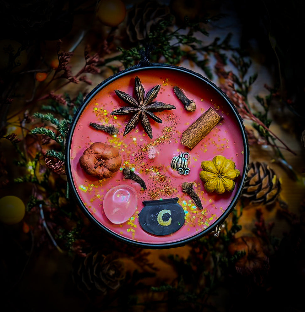 BEWITCHING BREW | Crystal Infused & Decorated Scented Candle