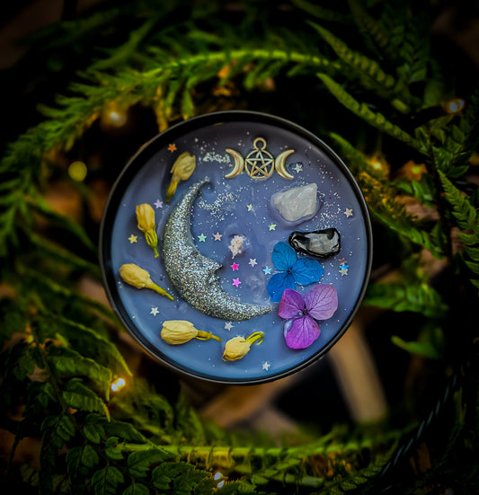 SELENE Crystal Infused and Decorated Candle