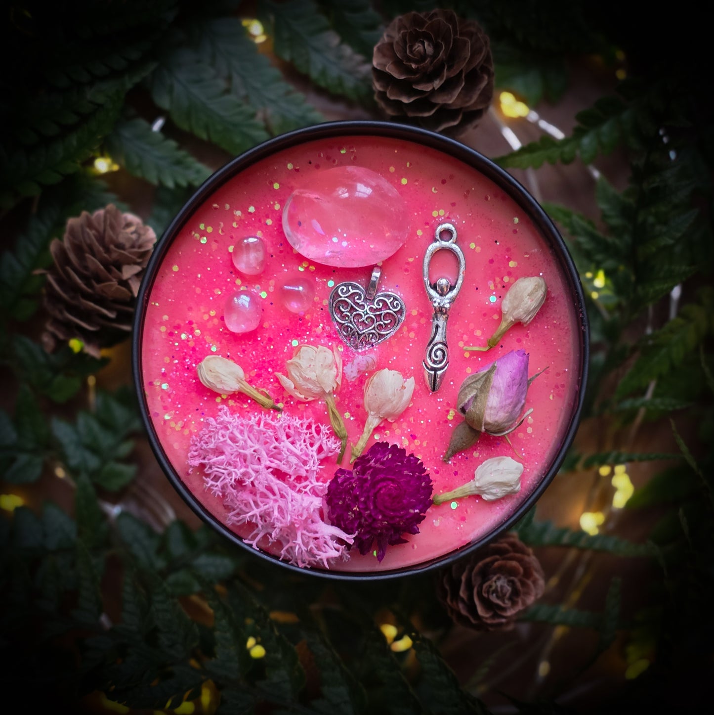 APHRODITE Crystal Infused and Decorated candle