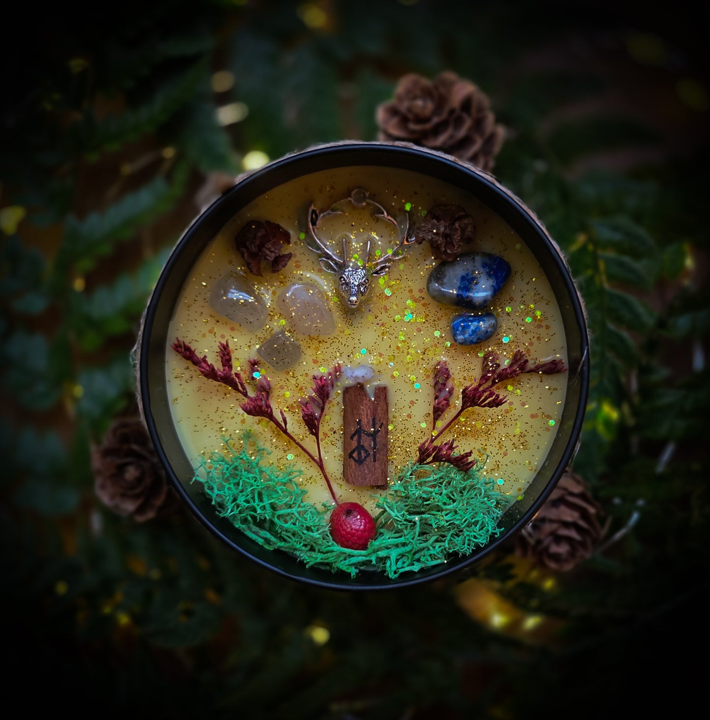 ELDER'S WISDOM | Crystal Infused & Decorated Scented Candle