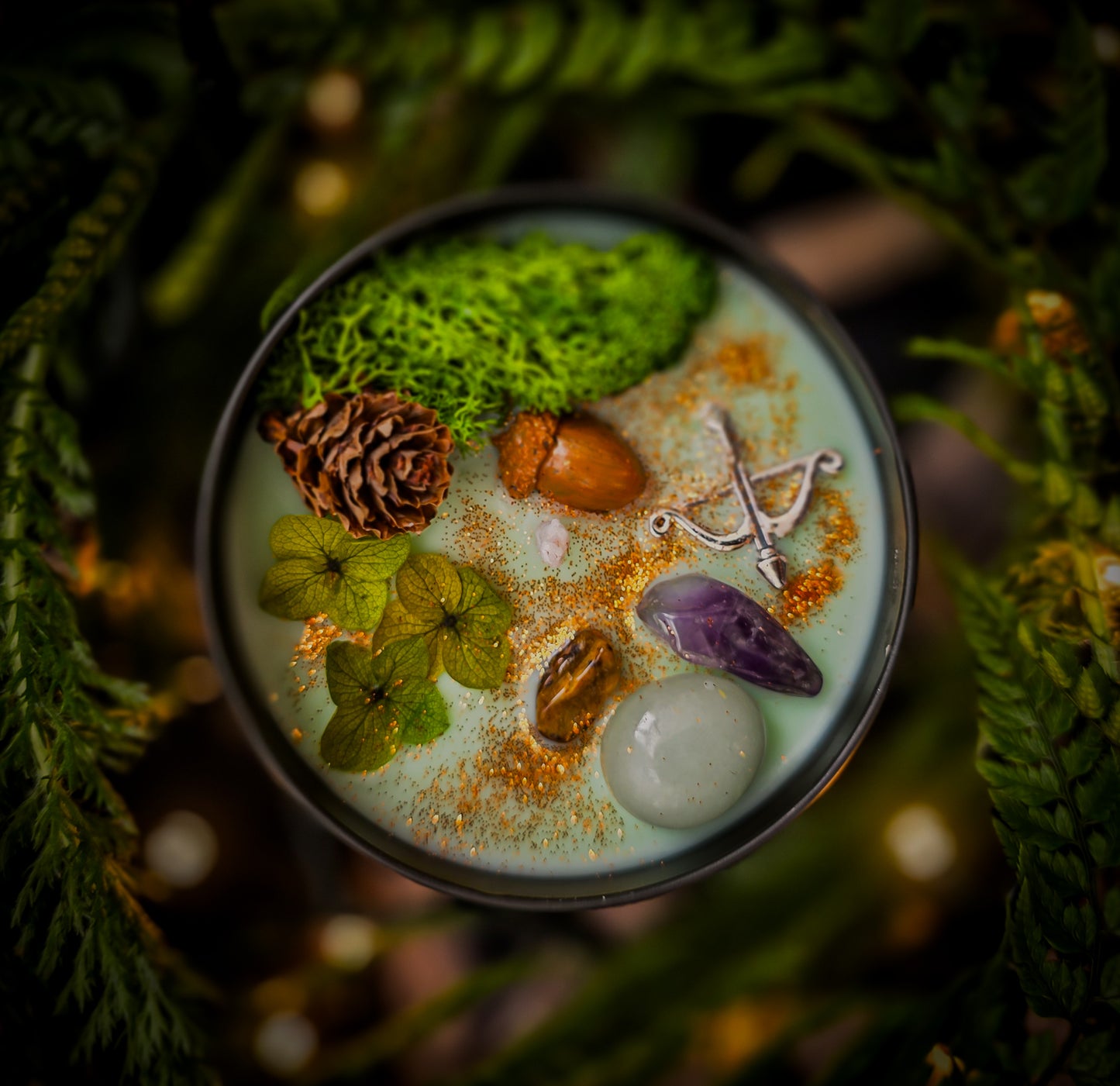 ARTEMIS Crystal Infused and Decorated Candle