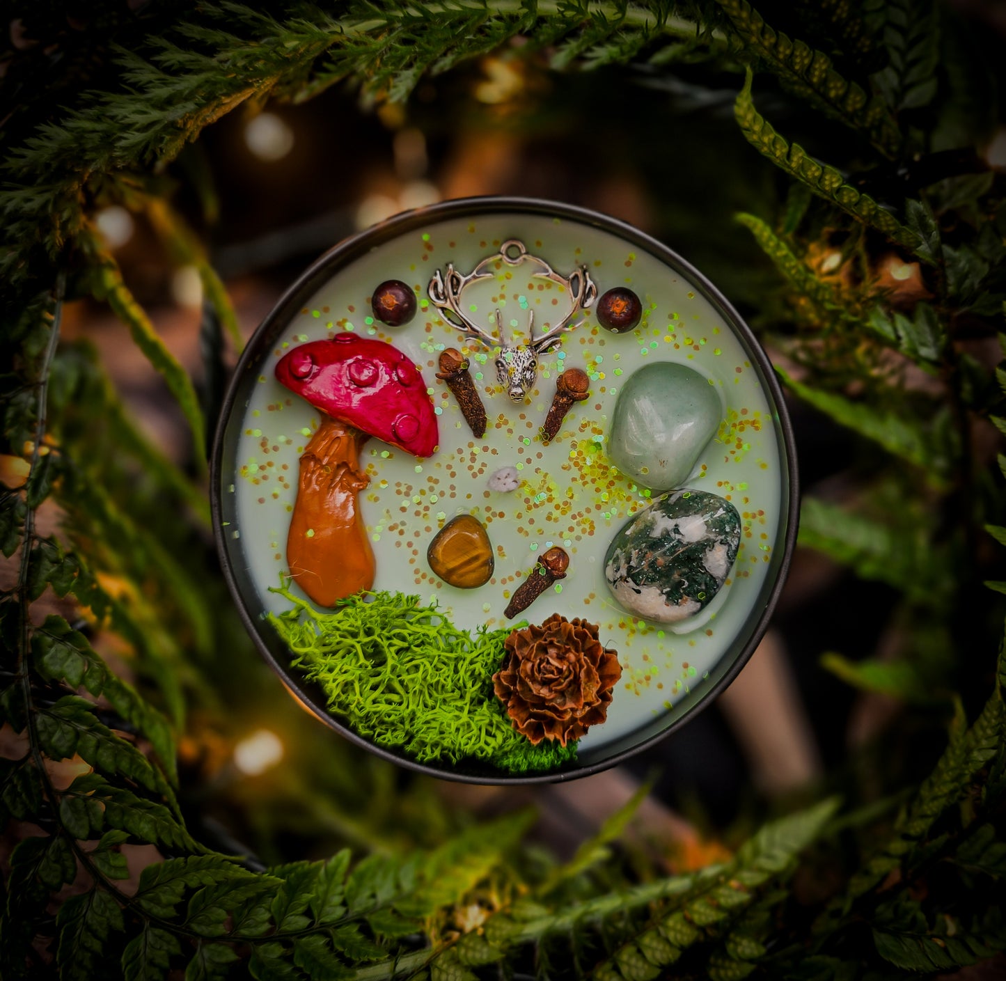 CERNUNNOS Crystal Infused and Decorated Candle
