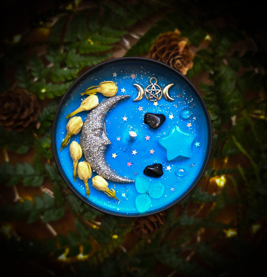 SELENE Crystal Infused and Decorated Candle