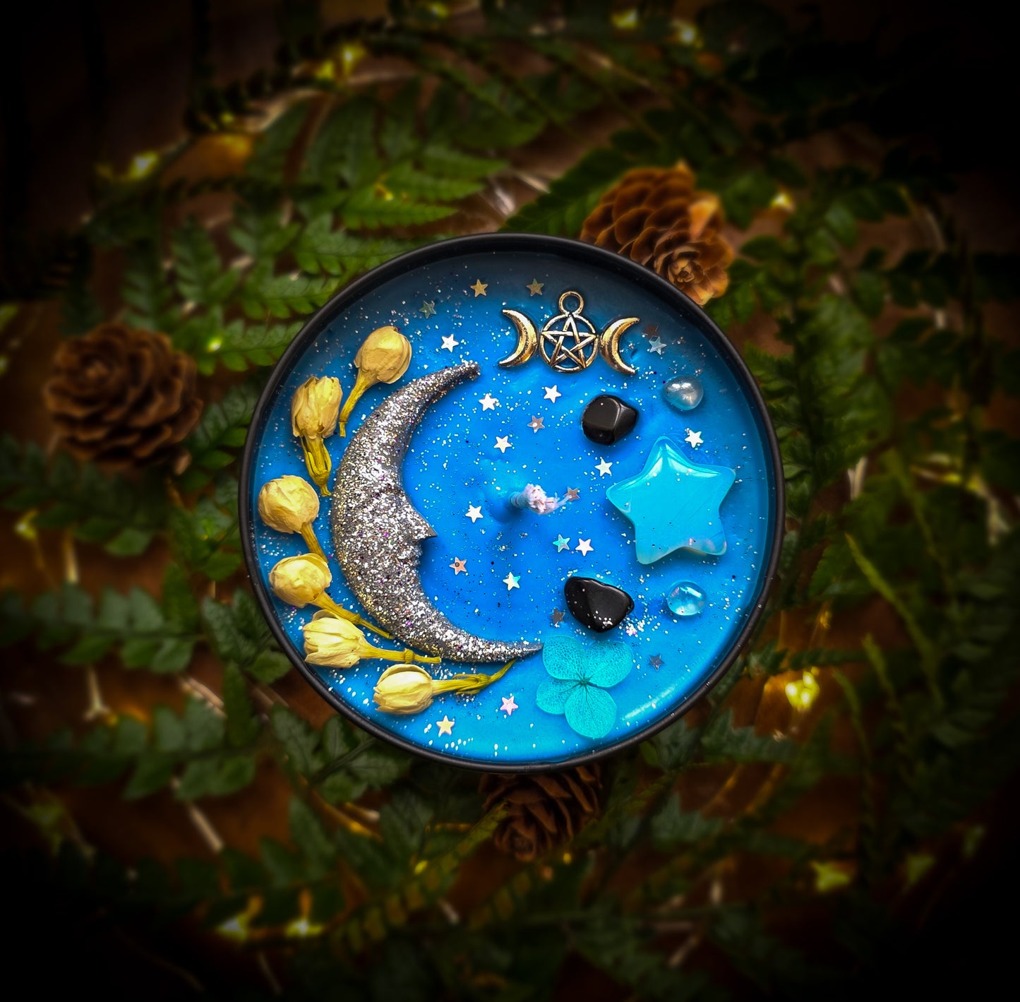 SELENE Crystal Infused and Decorated Candle