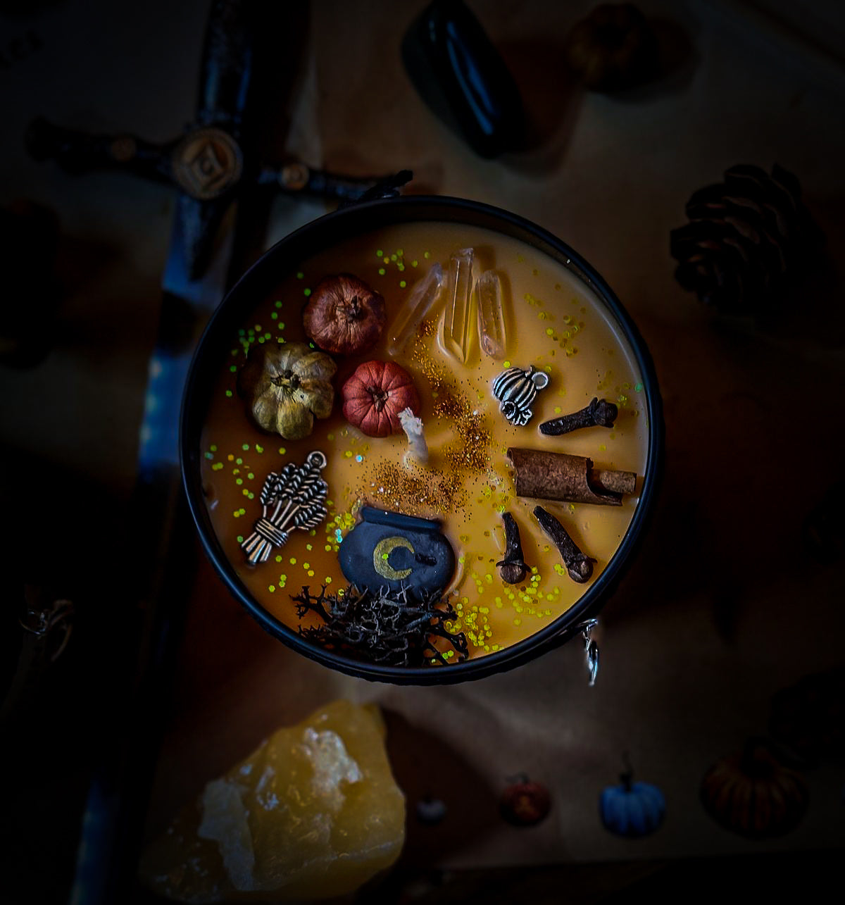 WITCH'S KITCHEN | Crystal Infused & Decorated Scented Candle
