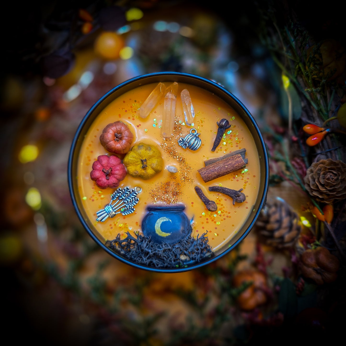 WITCH'S KITCHEN | Crystal Infused & Decorated Scented Candle