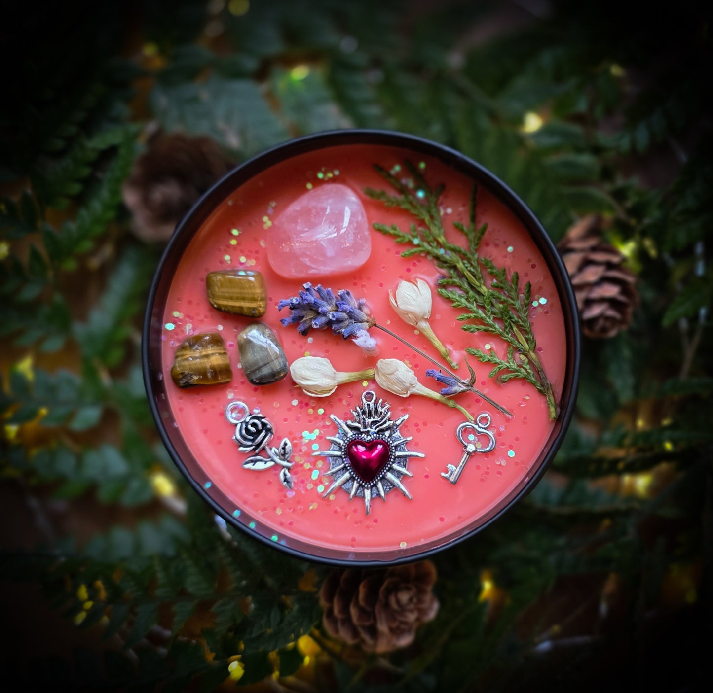 FREYA Crystal Infused and Decorated Candle