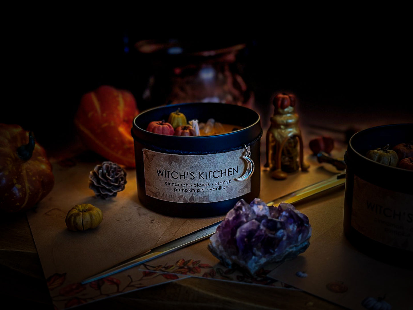 WITCH'S KITCHEN | Crystal Infused & Decorated Scented Candle