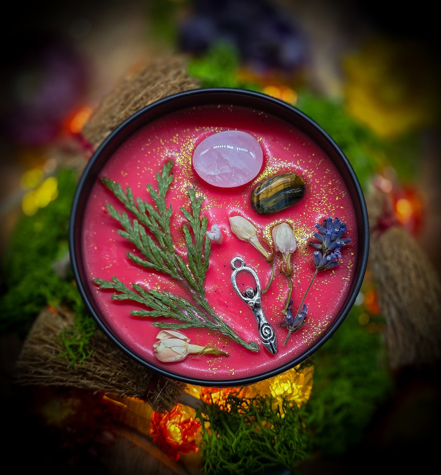 FREYA Crystal Infused and Decorated Candle