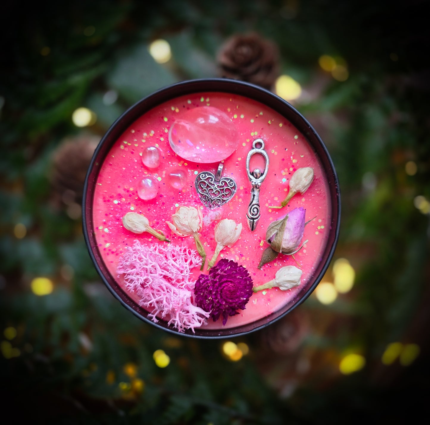 APHRODITE Crystal Infused and Decorated candle