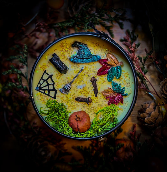 WITCH'S COTTAGE | Crystal Infused & Decorated Scented Candle