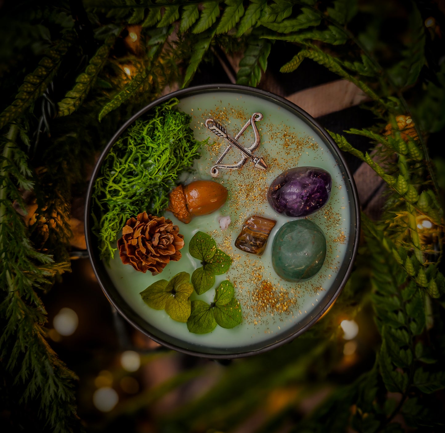 ARTEMIS Crystal Infused and Decorated Candle