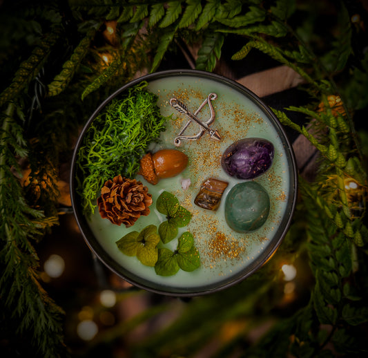 ARTEMIS Crystal Infused and Decorated Candle