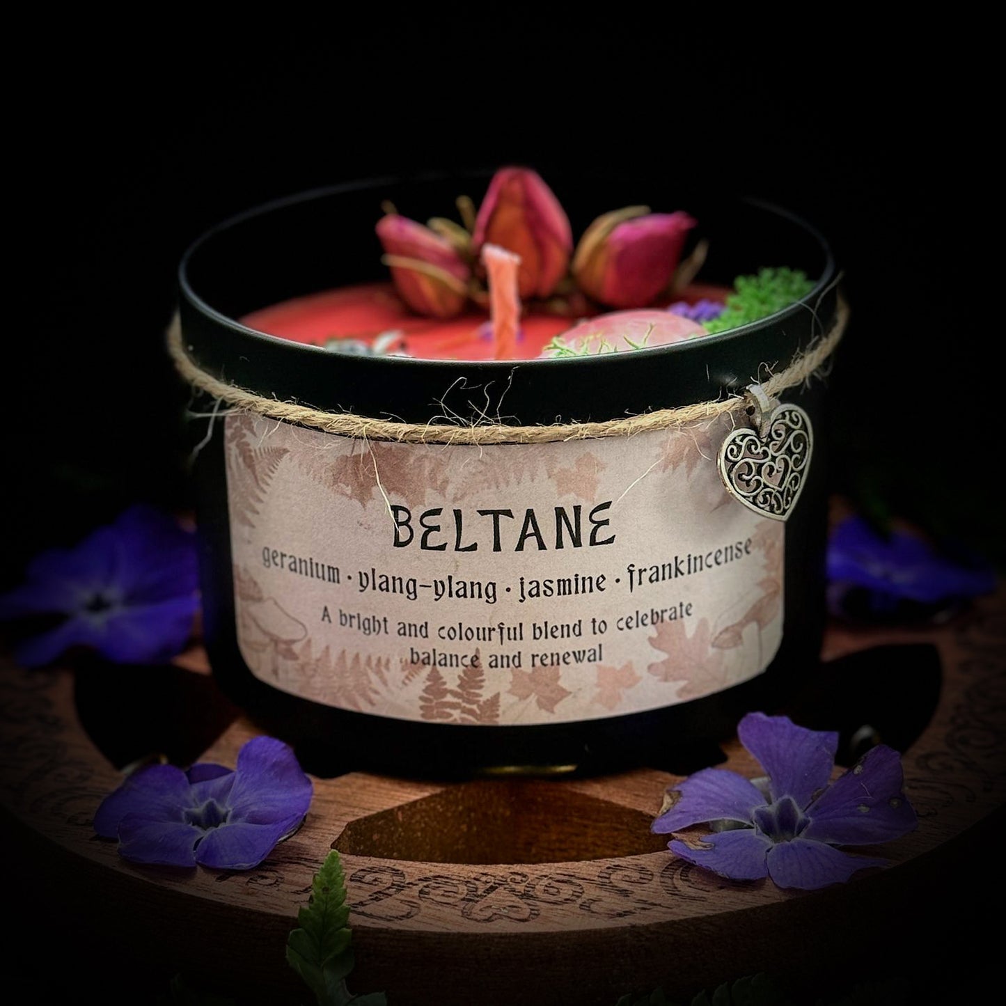 BELTANE Crystal Infused Scented Candle