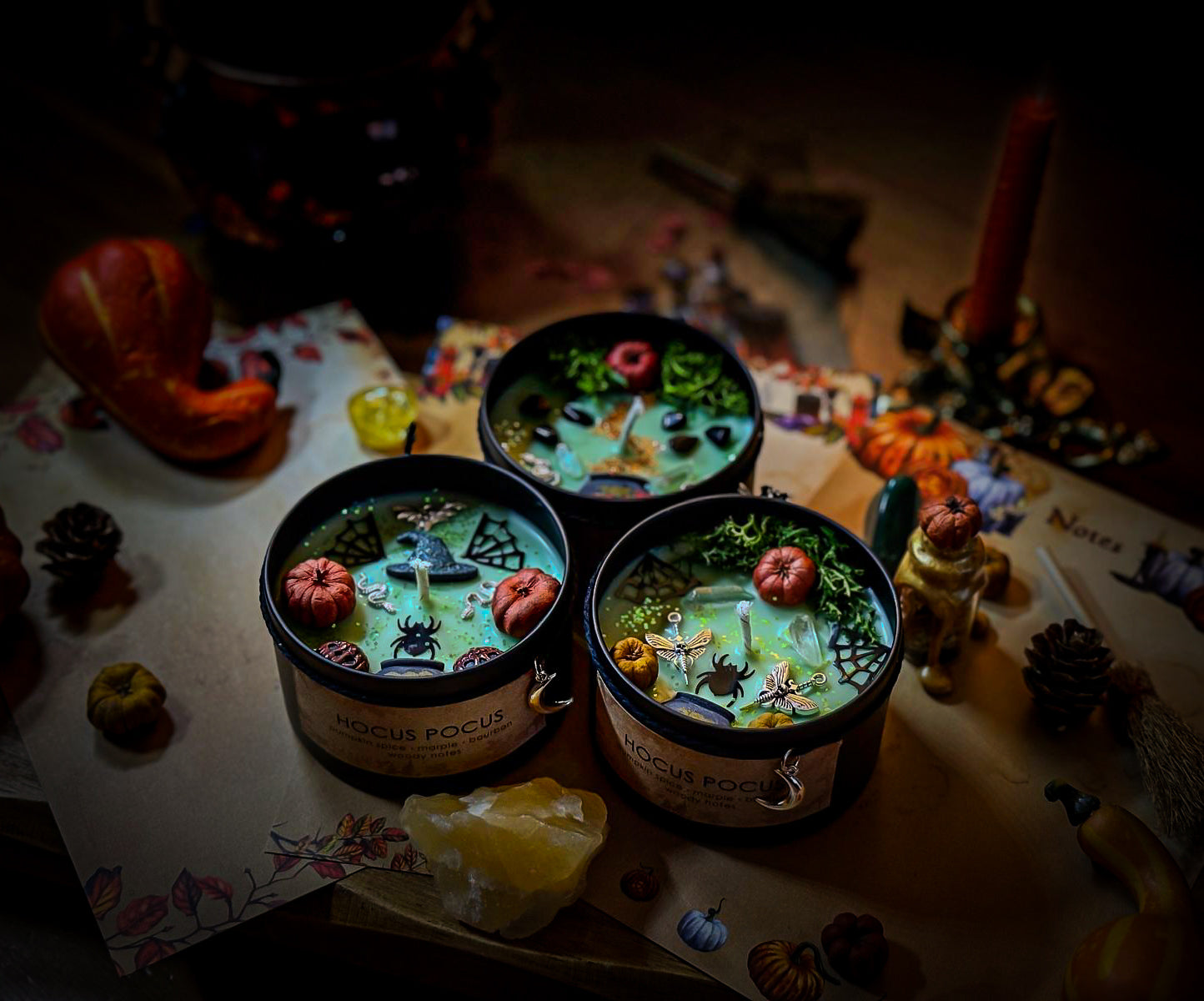 HOCUS POCUS | Crystal Infused & Decorated Scented Candle
