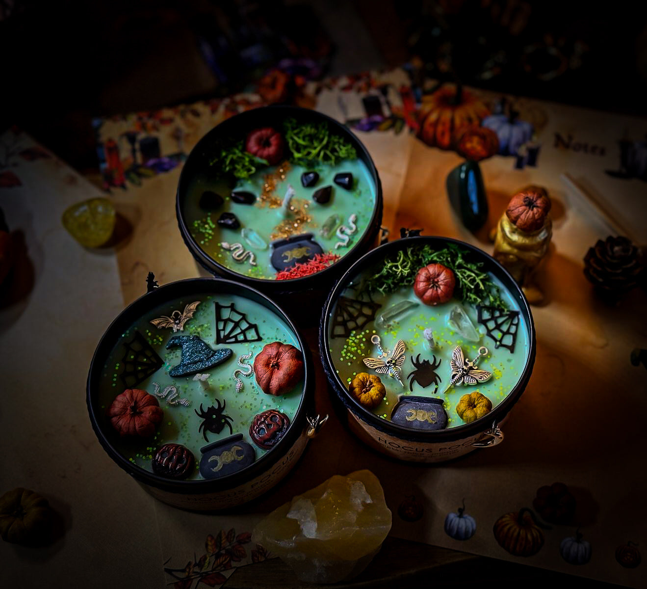 HOCUS POCUS | Crystal Infused & Decorated Scented Candle